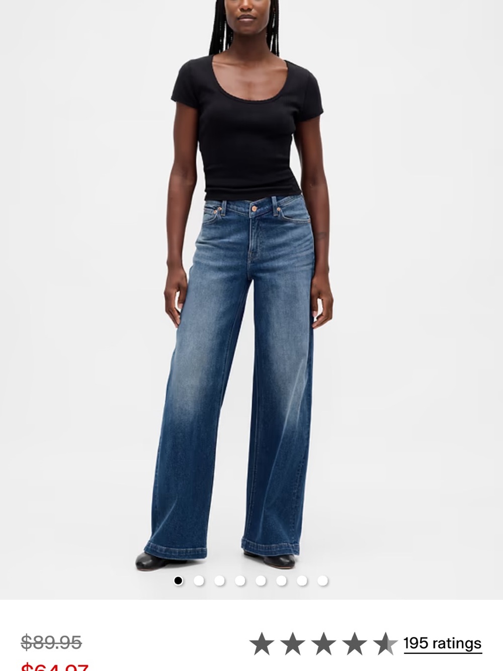 GAP High Stride Wide-Leg Women's Jeans in Medium Blue